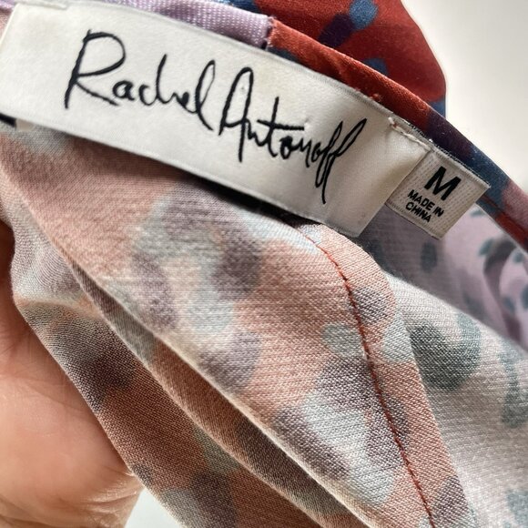 Rachel Antonoff Leopard Mixed Print Willow Wrap Dress Sz Medium - Picture 5 of 6